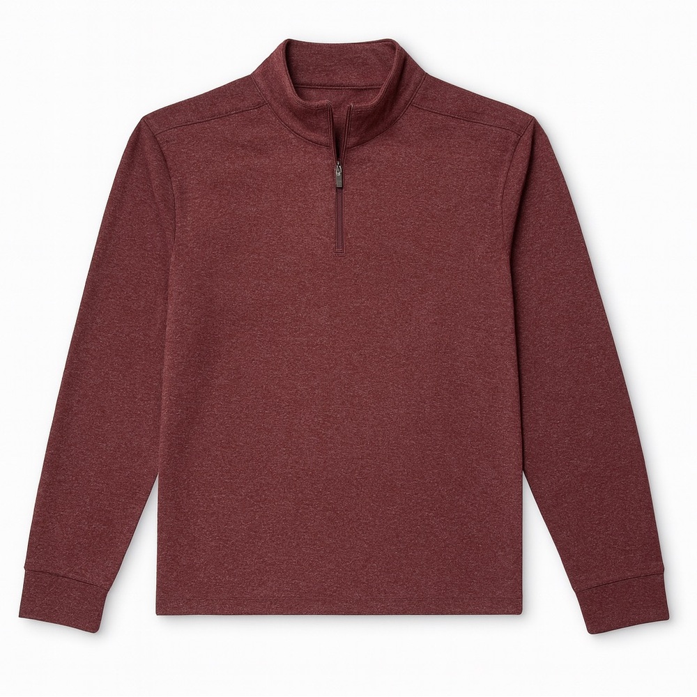 Marc Anthony Burgundy Quarter-Zip Sweater